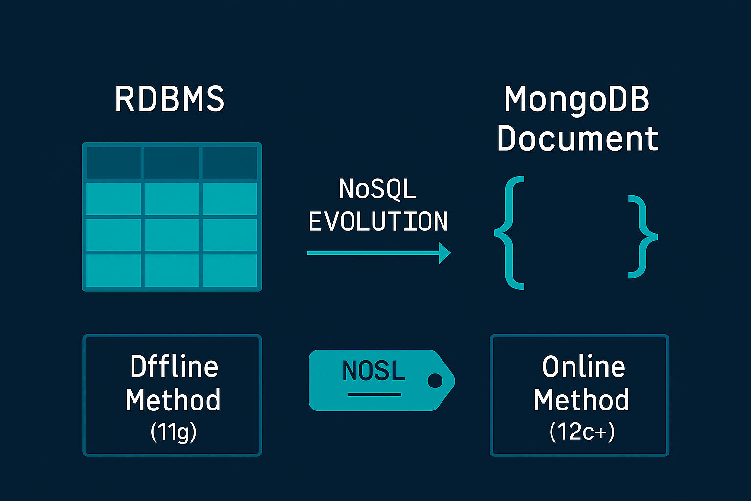 MongoDB document-oriented storage compared to traditional relational database table structure