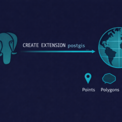 PostGIS spatial extension installation with PostgreSQL enabling geographic and geometry data types