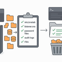 Oracle database cleanup process after DROP DATABASE command - complete removal checklist