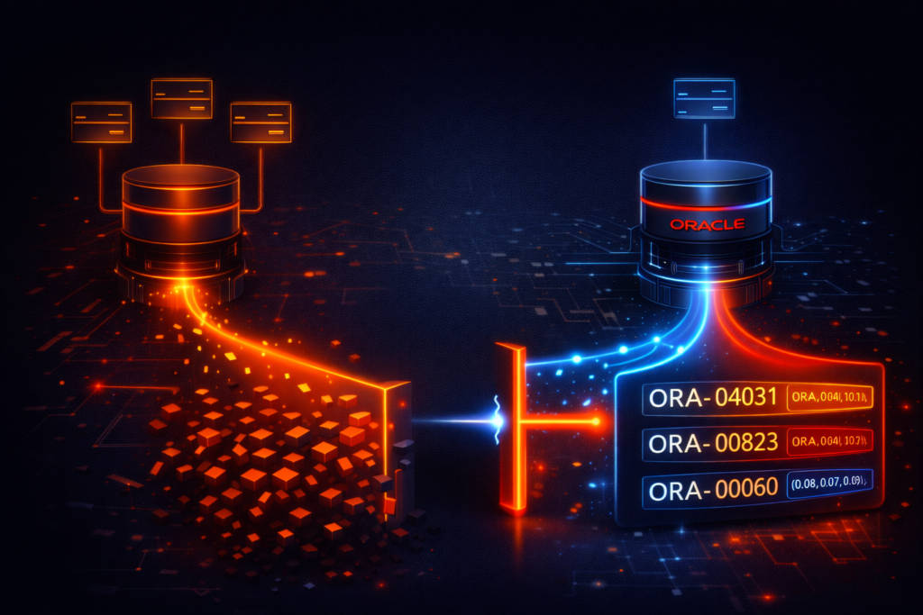 Oracle AI Database 26ai hybrid search combining VECTOR_DISTANCE 
semantic similarity with SQL WHERE filters in a single execution 
plan — no separate round trip required