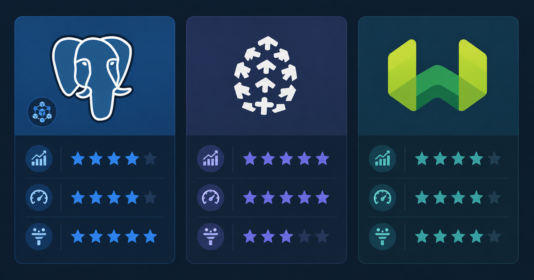 pgvector vs Pinecone vs Weaviate comparison chart 2026